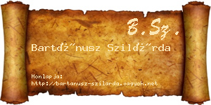 Bartánusz Szilárda névjegykártya